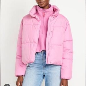 Women's Pink Puffer Jacket